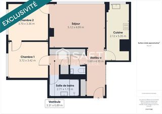  Appartement � vendre 3 pi�ces 78 m�