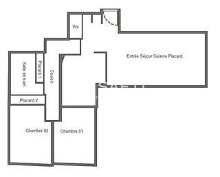  Appartement � vendre 3 pi�ces 64 m�