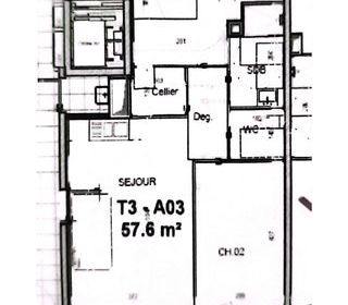  Appartement � vendre 3 pi�ces 57 m�