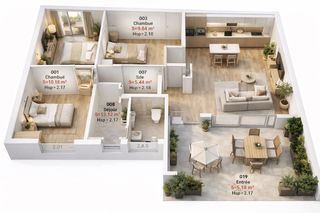  Appartement � vendre 6 pi�ces 96 m�