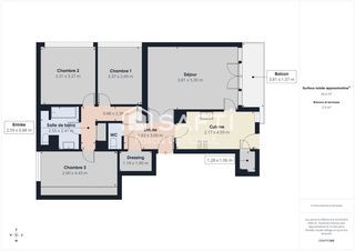  Appartement � vendre 4 pi�ces 83 m�