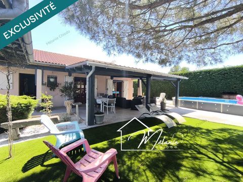   Maison plain-pied 3 chambres jardin piscine deux garages carport 6 stationnement Maison - 4 pi�ce(s) - 93 m�