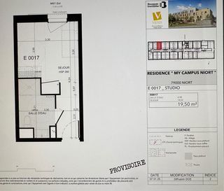  Appartement � vendre 1 pi�ce 20 m�