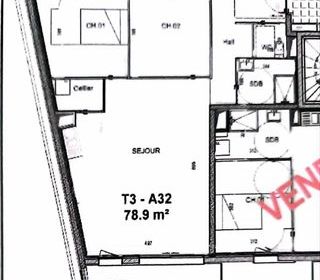  Appartement � vendre 3 pi�ces 78 m�