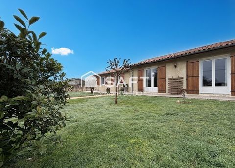   Maison traditionnelle de plain pied : 4 chambres, v�randa, garage, double garage, piscine semi-enterr� et jardin. Maison - 6 pi�ce(s) - 135 m�