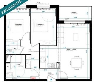  Appartement � vendre 3 pi�ces 70 m�