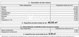  Appartement � vendre 2 pi�ces 45 m�