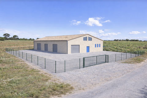 Hangar agricole neuf de 280m2 sur 3000m2 terrain 305000 30740 Le cailar