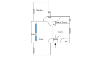  Appartement � vendre 2 pi�ces 54 m�