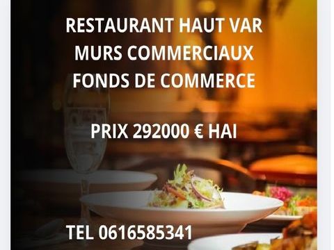 Village Haut Var : VENTE MURS et FOND et Possibilit&eacute; Logement 292000 83440 Fayence