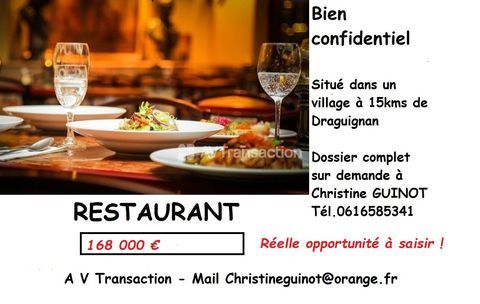 DRAGUIGNAN : RESTAURANT Fond de commerce Salles et Jardin 168000 83300 Draguignan