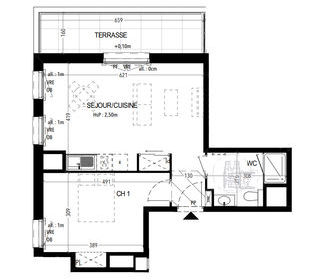  Appartement � vendre 2 pi�ces 46 m�