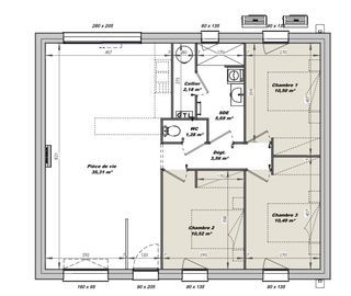  Maison 2 pi�ces 79 m� Mach�