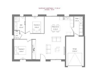  Maison � vendre 4 pi�ces 72 m�