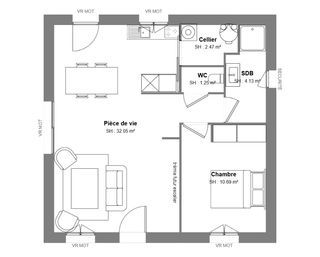  Maison � vendre 3 pi�ces 50 m�