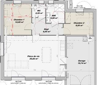  Maison � vendre 3 pi�ces 84 m�