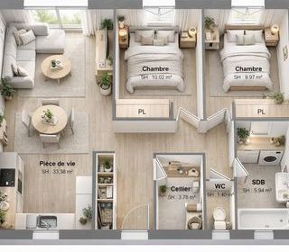  Maison 4 pi�ces 64 m� Mosnes