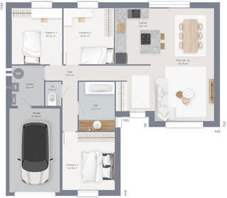  Maison 5 pi�ces 85 m� Teloch�