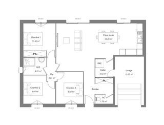  Maison � vendre 3 pi�ces 80 m�