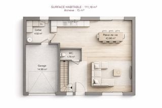  Maison 6 pi�ces 111 m� Dun-sur-auron