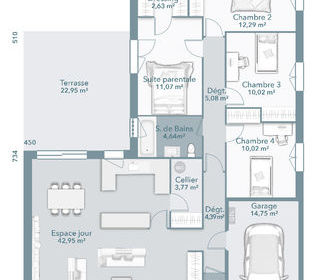  Maison 5 pi�ces 110 m� Villari�s