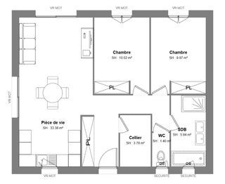  Maison 4 pi�ces 64 m� Pernay