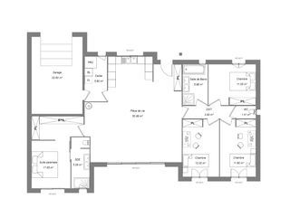  Maison 6 pi�ces 120 m� Le blanc