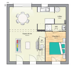  Maison 7 pi�ces 102 m� Les chapelles-bourbon