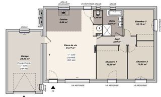  Maison � vendre 3 pi�ces 88 m�