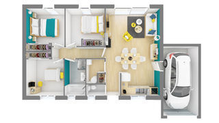  Maison 4 pi�ces 73 m� Montagnac