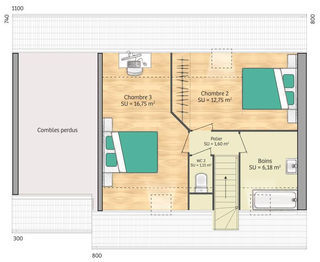  Maison 5 pi�ces 76 m� F�camp