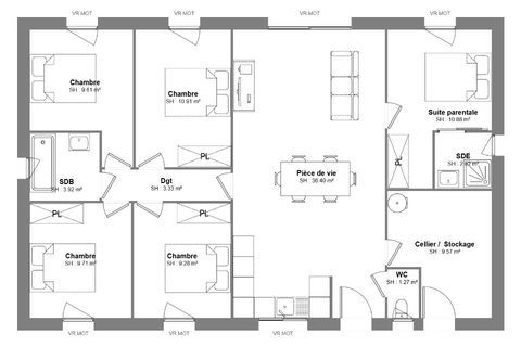   Vente Maison Maison - 5 pi�ce(s) - 107 m�