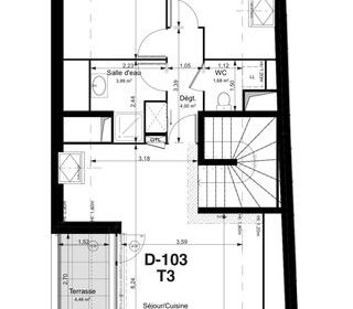  Appartement � vendre 3 pi�ces 63 m�