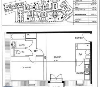  Appartement � vendre 2 pi�ces 49 m�