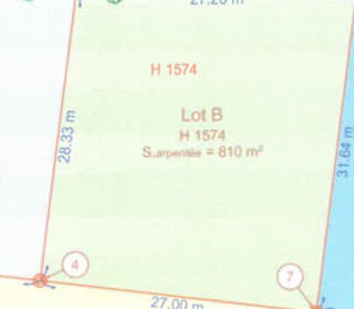  Terrain � vendre 809 m�