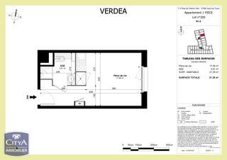  Appartement � vendre 1 pi�ce 21 m�