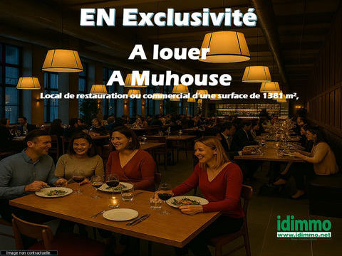 Local de restauration ou commercial de 1381 m2 avec vaste parking en zone commerciale 10300 68200 Mulhouse