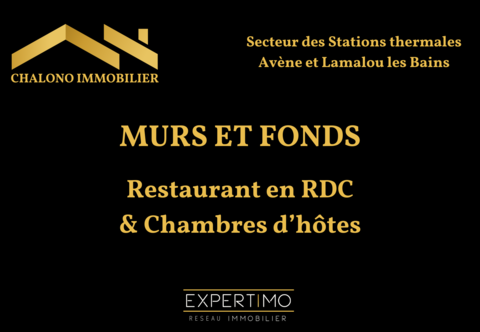 Dept 34 - LE BOUSQUET D'ORB - HOTEL-RESTAURANT - MURS ET FONDS 165000 34260 Le bousquet d orb