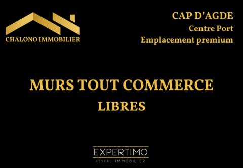 DEPT 34 - LE CAP D'AGDE, CENTRE PORT. MURS COMMERCIAUX - 195 M2 - TERRASSE 739900 34300 Le cap d agde