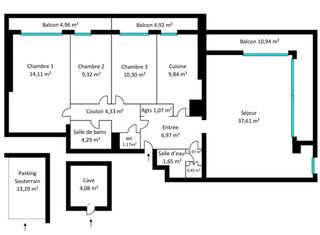  Appartement � vendre 5 pi�ces 102 m�