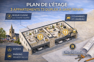  Appartement � vendre 3 pi�ces 80 m�