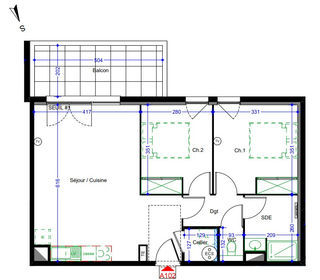  Appartement � vendre 3 pi�ces 62 m�