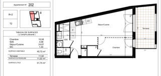  Appartement � vendre 2 pi�ces 41 m�