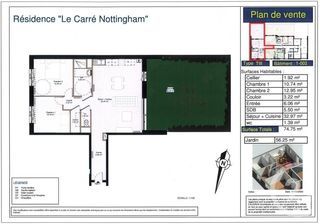  Appartement � vendre 3 pi�ces 74 m�