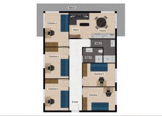  Appartement � louer 6 pi�ces 125 m�