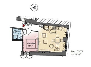  Appartement � vendre 2 pi�ces 34 m�