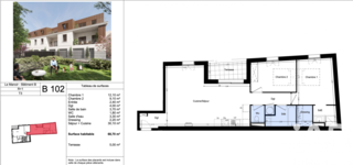  Appartement � vendre 3 pi�ces 69 m�