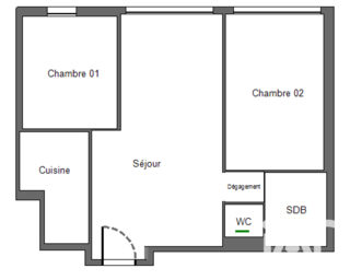  Appartement � vendre 3 pi�ces 51 m�