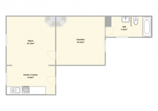  Appartement � vendre 2 pi�ces 47 m�