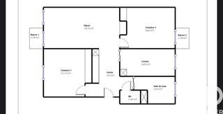  Appartement � vendre 3 pi�ces 55 m�